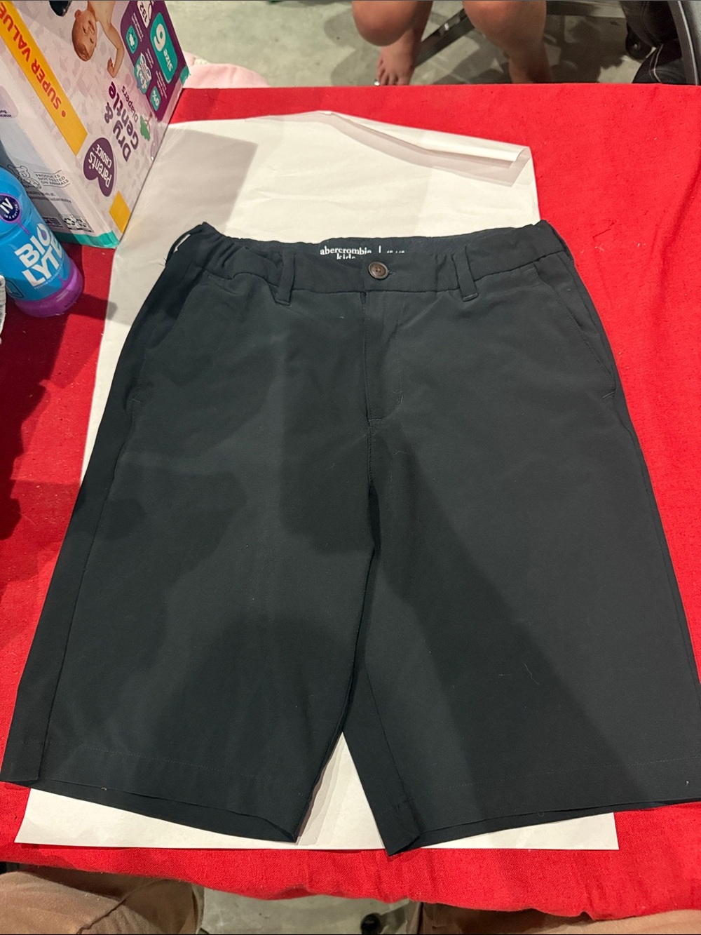 Abercrombie & Fitch Black Kids' Flat-Front Shorts